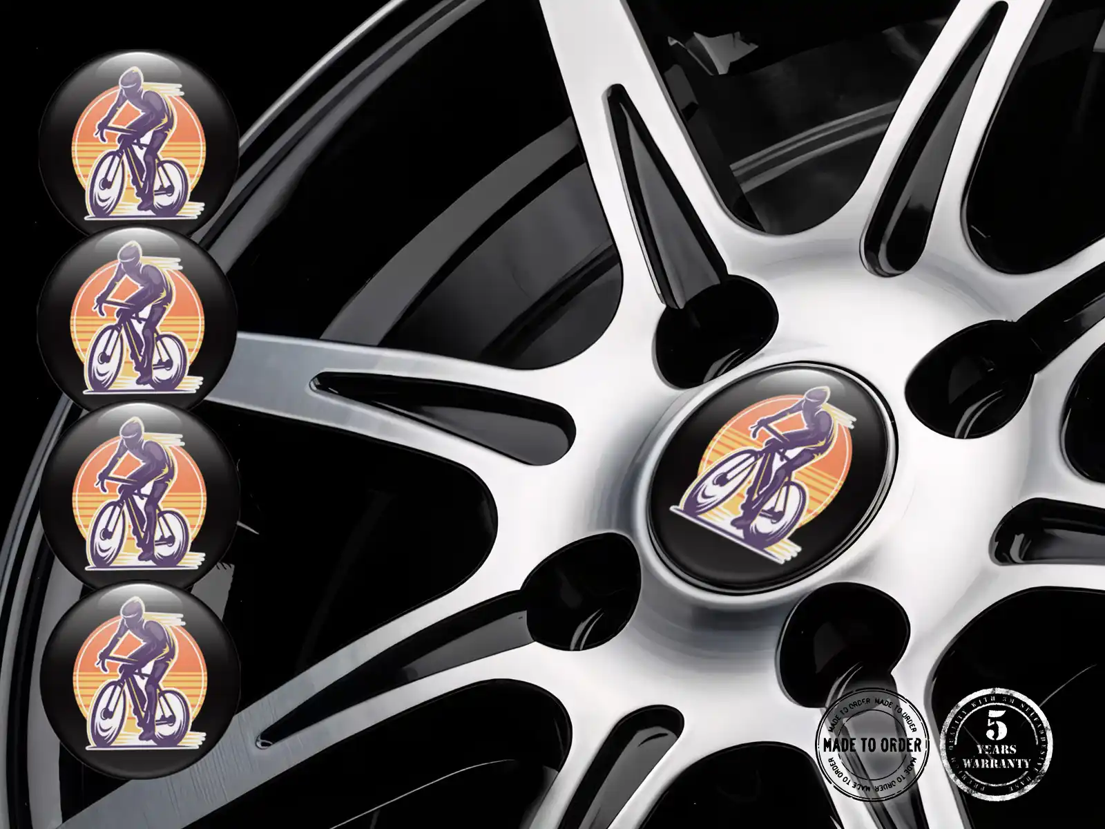 Wheel rim decal Superior Quality Premium Dome for Cars